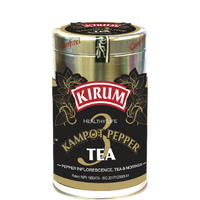 Tin of Kirum Kampot pepper tea trio -- pepper inflorescence, tea and moringa, 100g