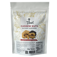 Bag of Thnot cashew nuts, palm sugar and Kampot pepper flavour, 150g