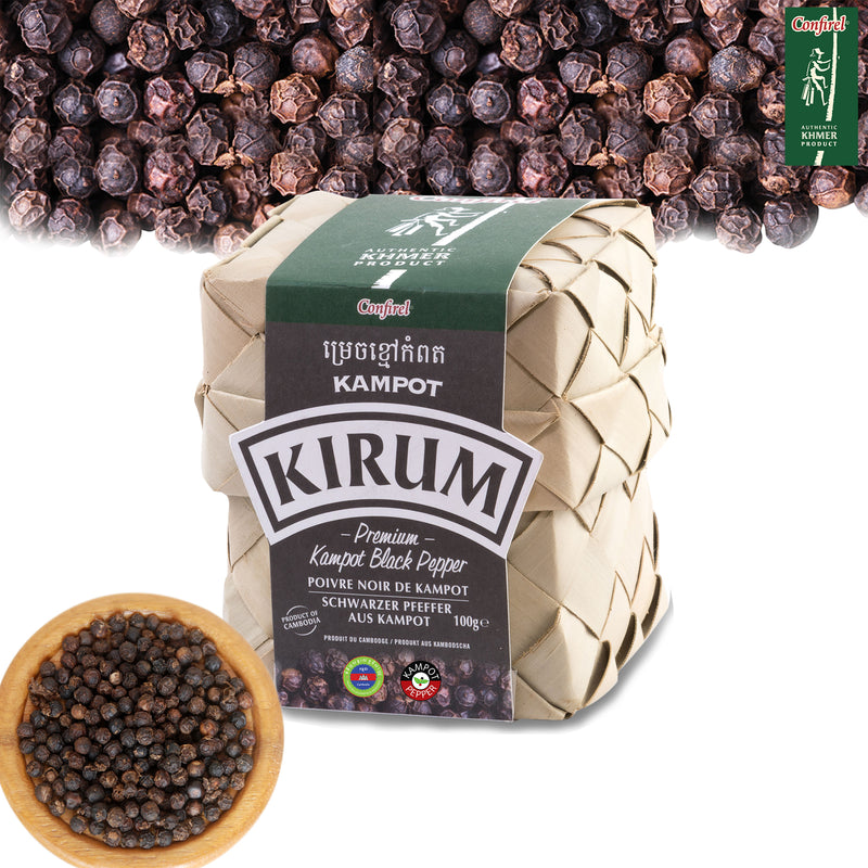 Kirum Kampot black pepper, Smok 100g traditional pack